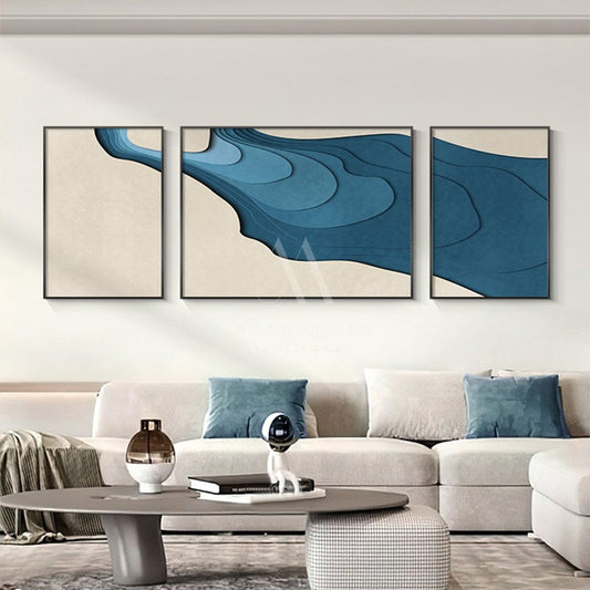 Ignoring the Past Modern Abstract 3D Wall Art (Set of 3)