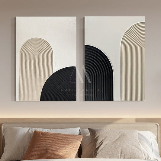 The Gaze of the Night Modern Abstract 3D Wall Art