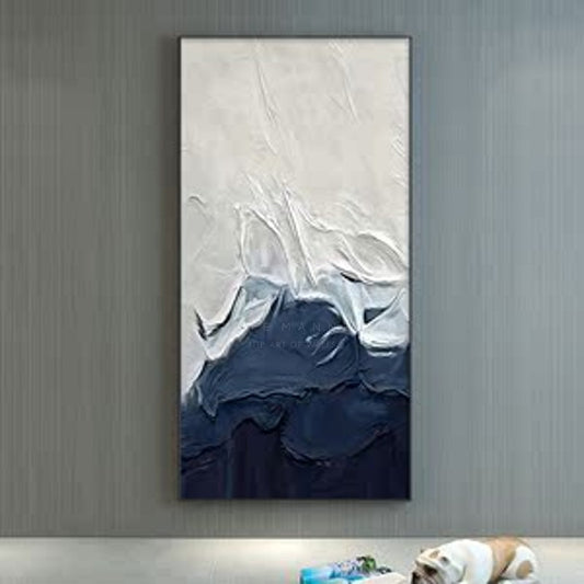 Cobalt Modern Abstract Oil Painting