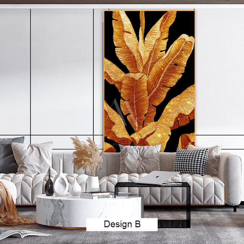 Gold Leaf Modern Wall Art