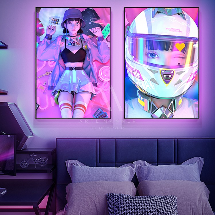 Futuro Cyberpunk LED Wall Art