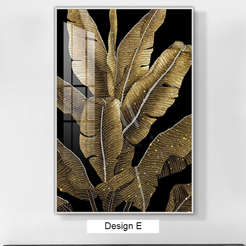 Gold Leaf Modern Wall Art