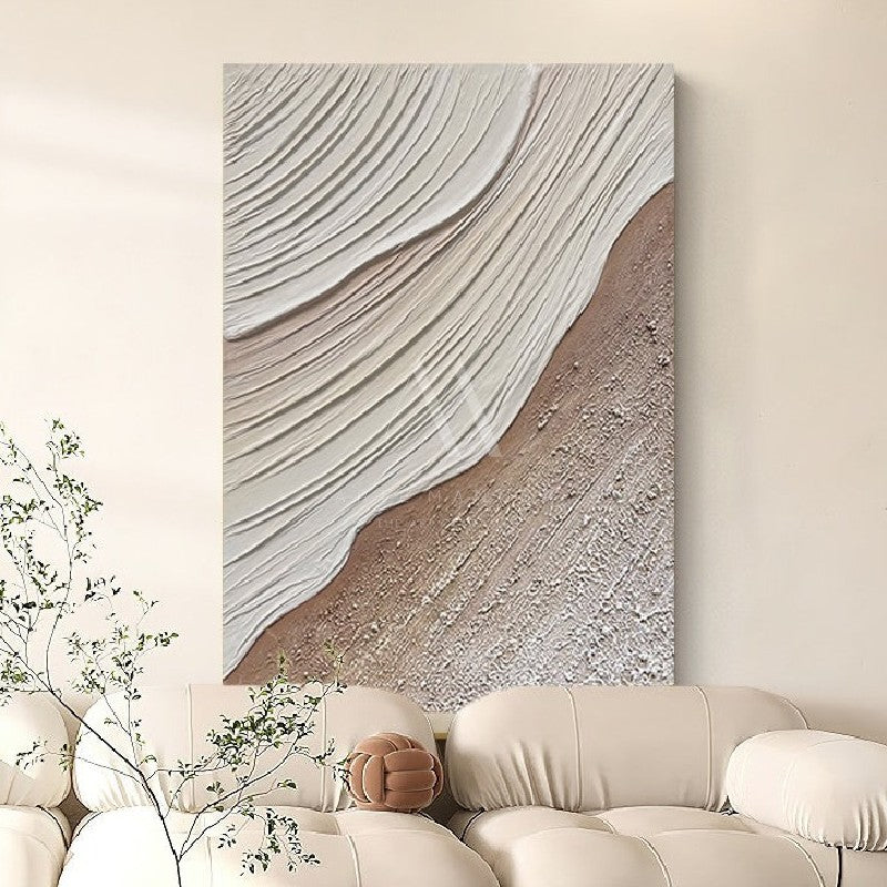 Coral Modern Abstract Oil Painting