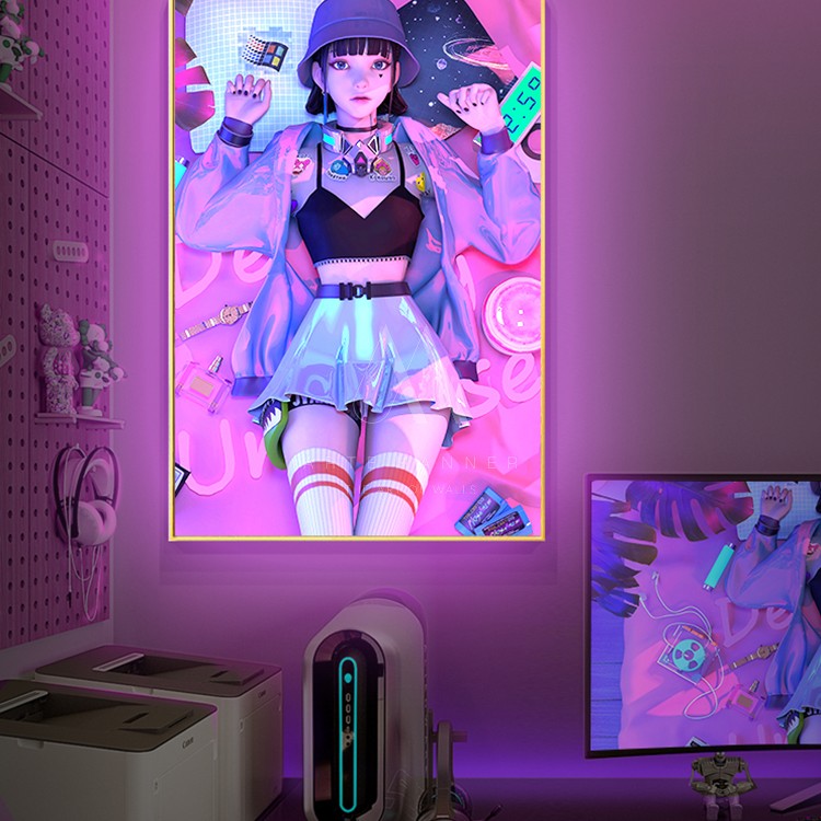 Futuro Cyberpunk LED Wall Art