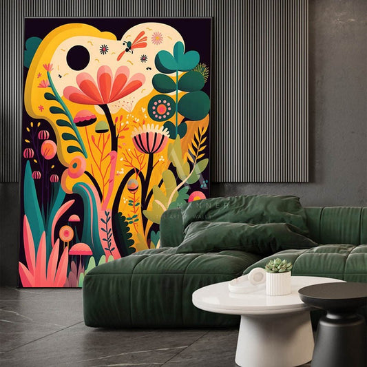 The Birth of Nature Modern Floral Wall Art