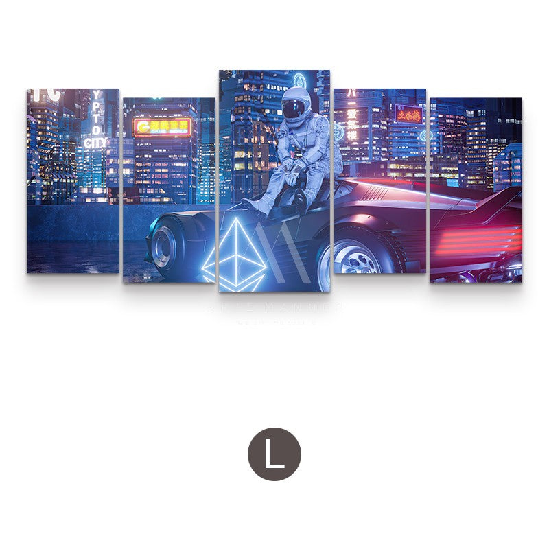 Yestertide Cyberpunk Wall Art (Set of 5)