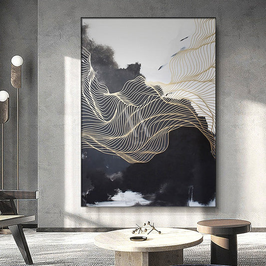 Gold Lining Modern Abstract Oil Painting