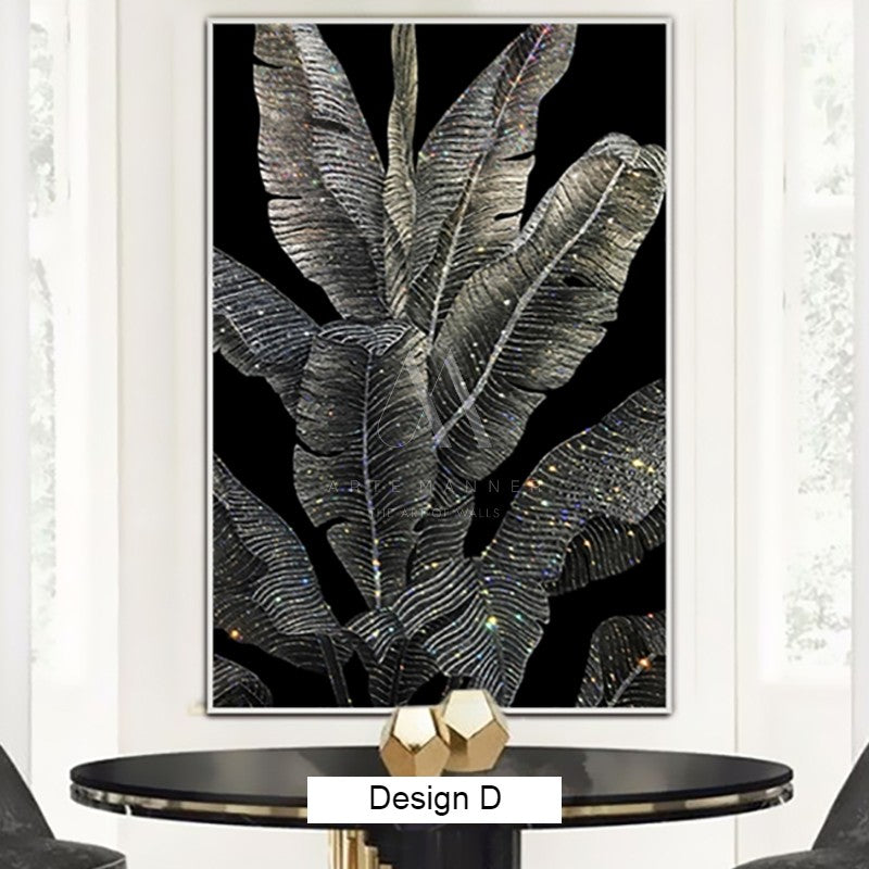 Gold Leaf Modern Wall Art