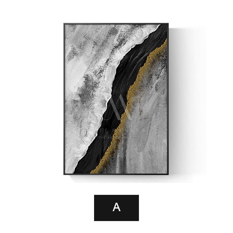 Gold Rush Modern Abstract Oil Painting