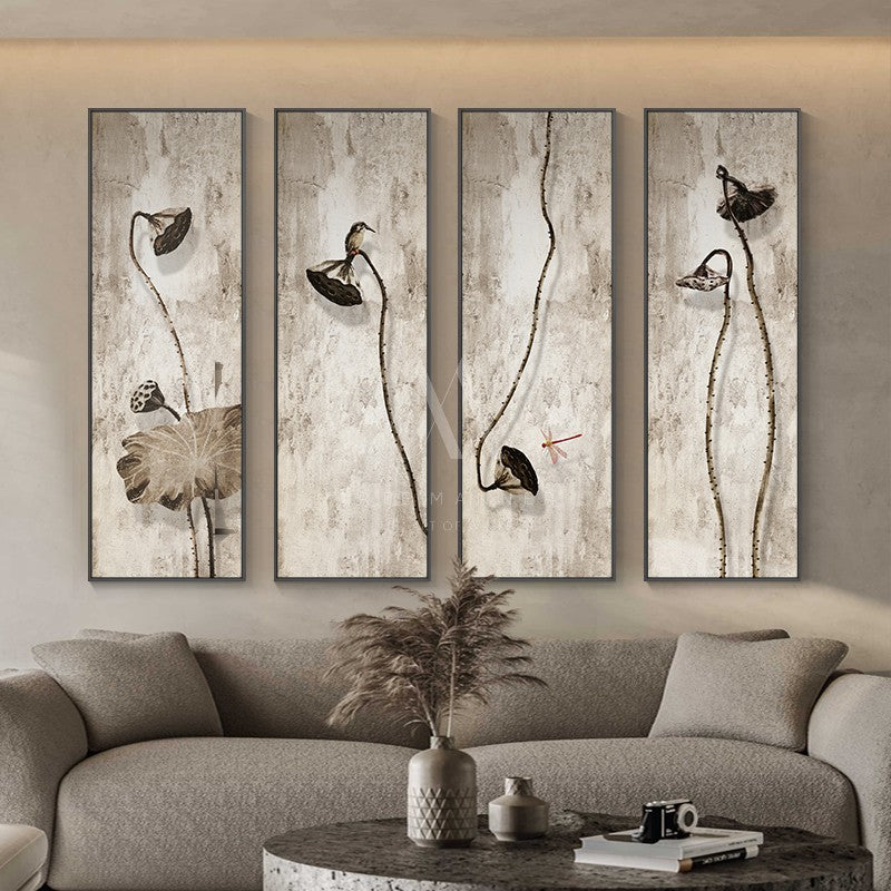 Budding Wabi Sabi Modern Wall Art