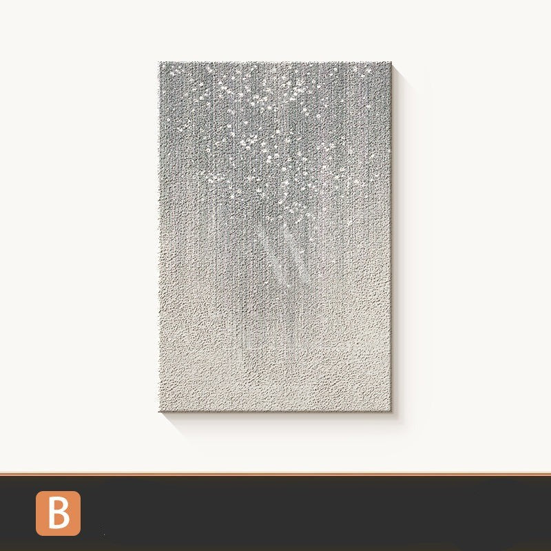 White Winter Modern Abstract Wall Art