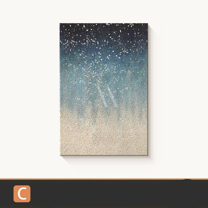 White Winter Modern Abstract Wall Art