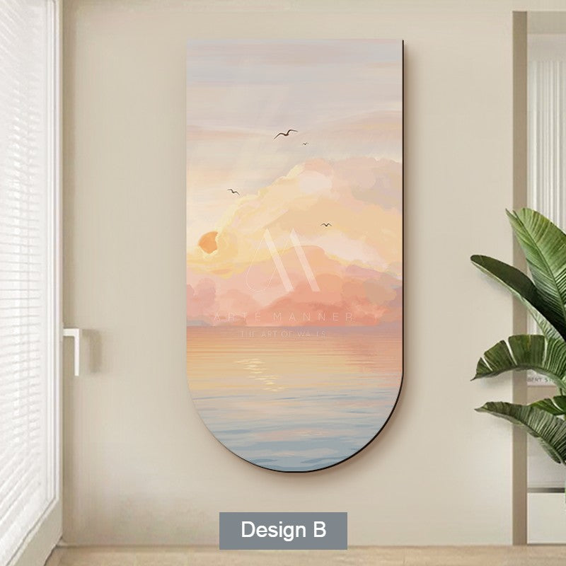 Fighting the Ocean Modern LED Wall Art