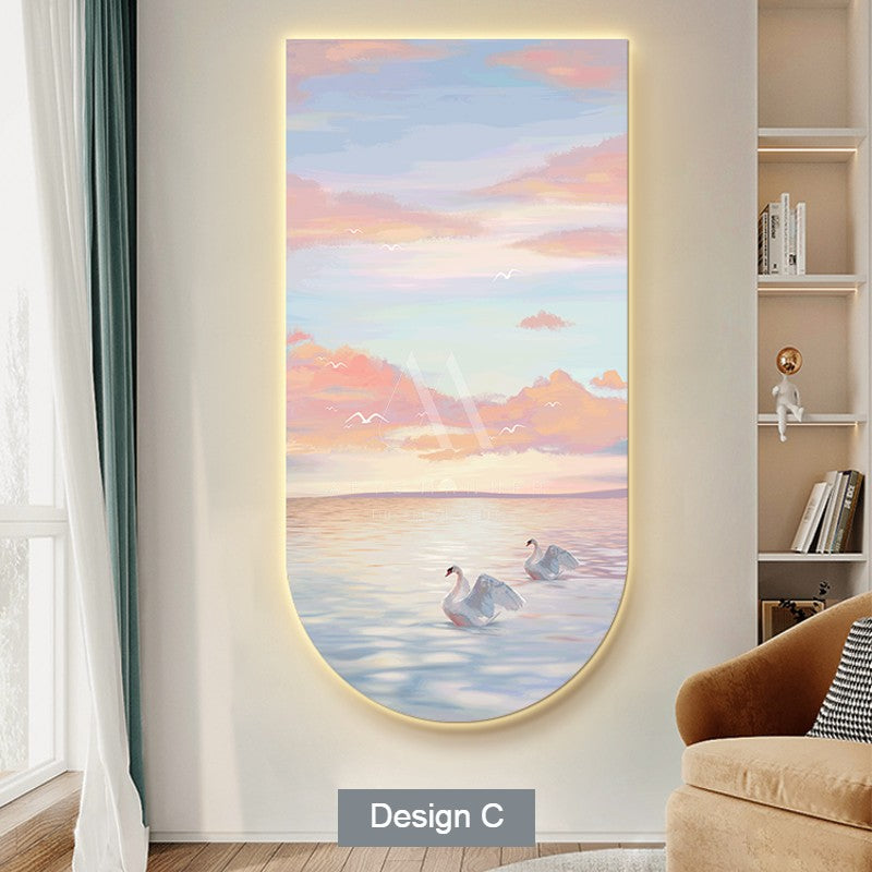 Fighting the Ocean Modern LED Wall Art