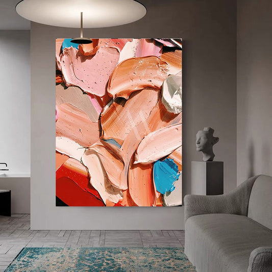 Scarlet Modern Abstract Oil Painting