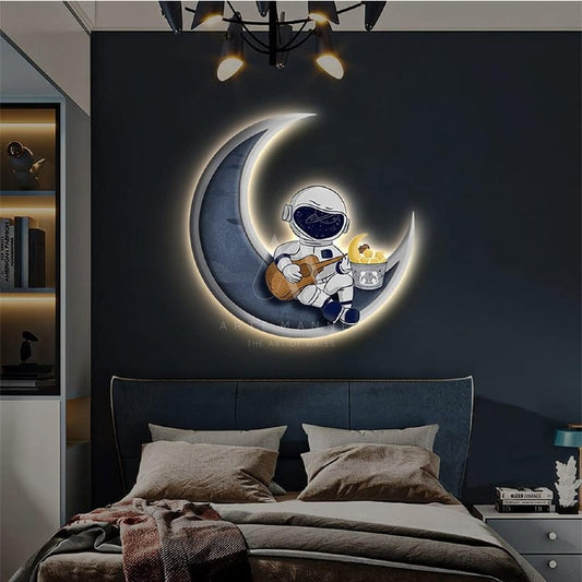 Reach For The Moon Modern LED Wall Art