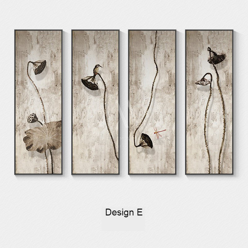 Budding Wabi Sabi Modern Wall Art