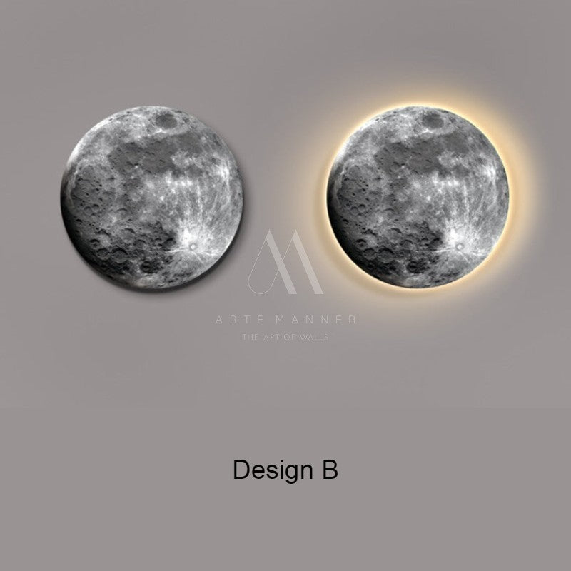 Full Moon Modern LED Wall Art