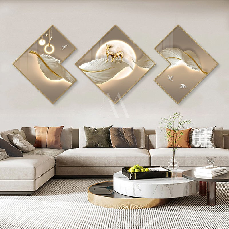 The Birth of Ashes Modern Wall Art (Set of 3)