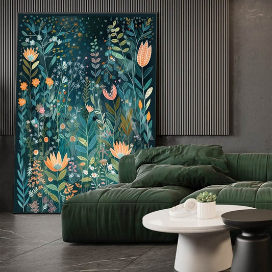 Silent Evening Modern Floral Wall Art