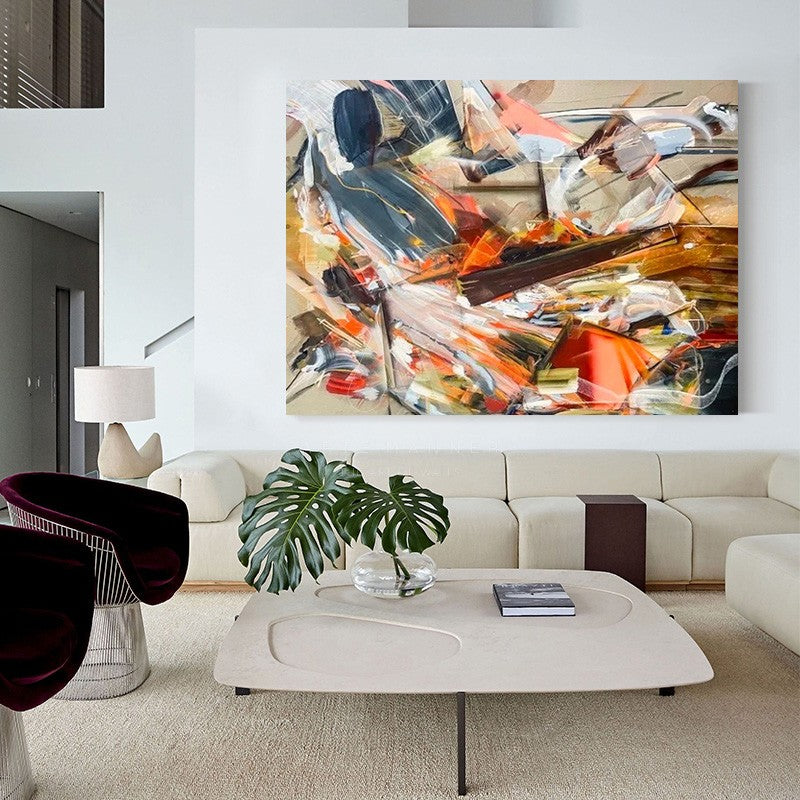 Commotion Modern Abstract Oil Painting