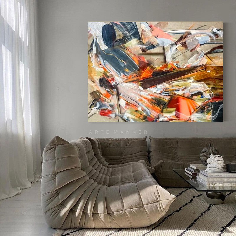 Commotion Modern Abstract Oil Painting