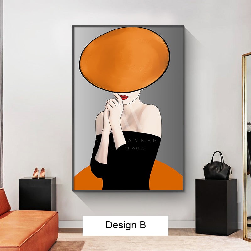 Pixelated Girl Modern Wall Art