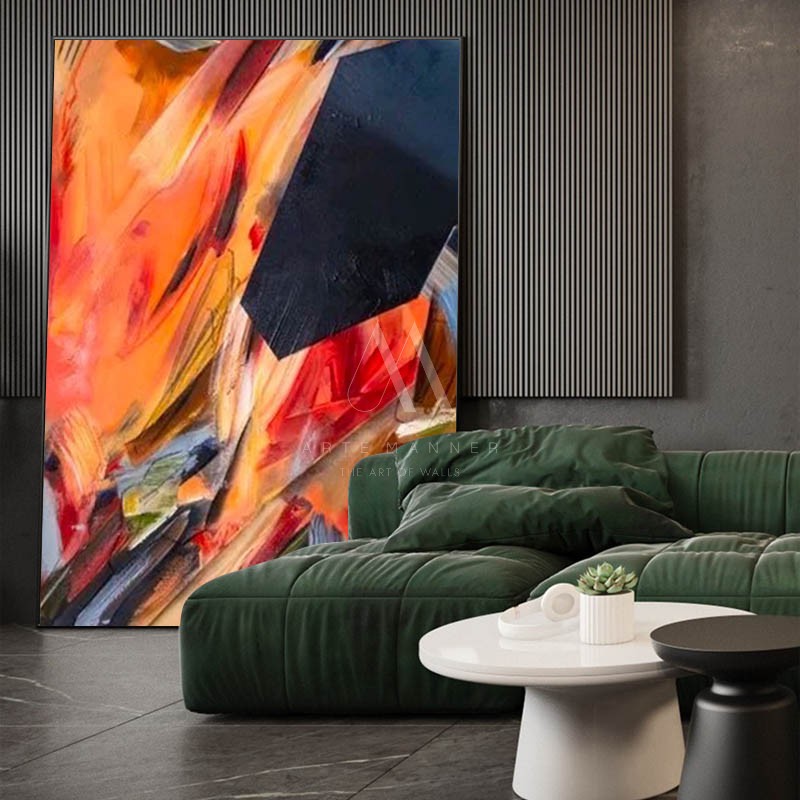 Red Figure Modern Abstract Wall Art