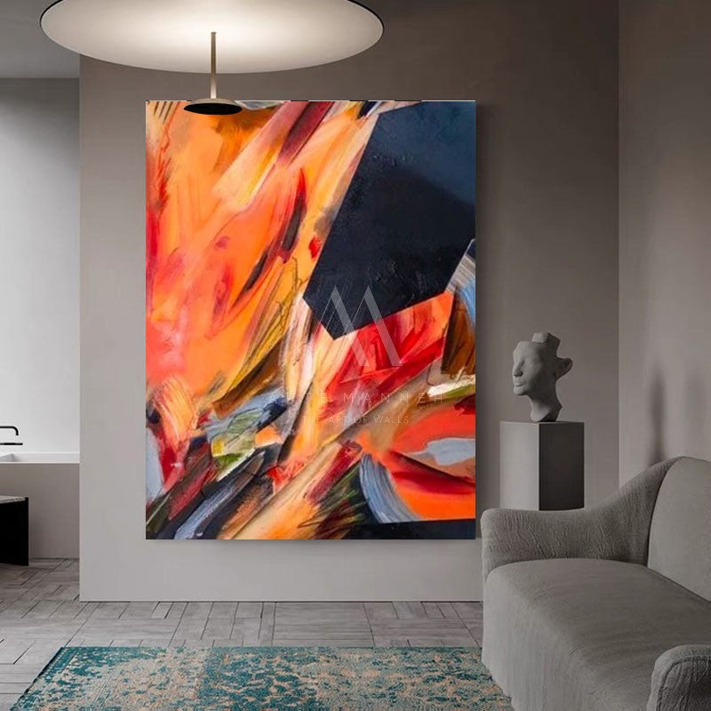 Red Figure Modern Abstract Wall Art