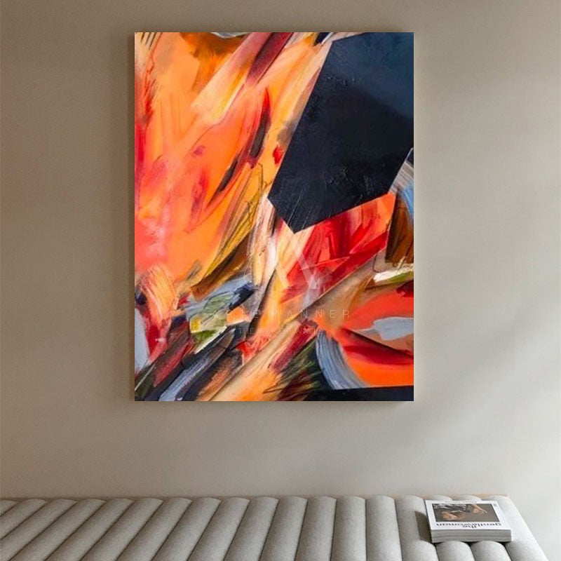 Red Figure Modern Abstract Wall Art