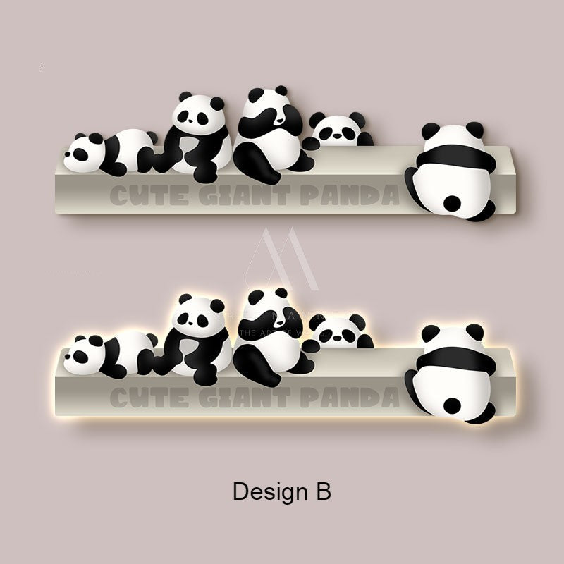 Panda Modern LED Wall Art