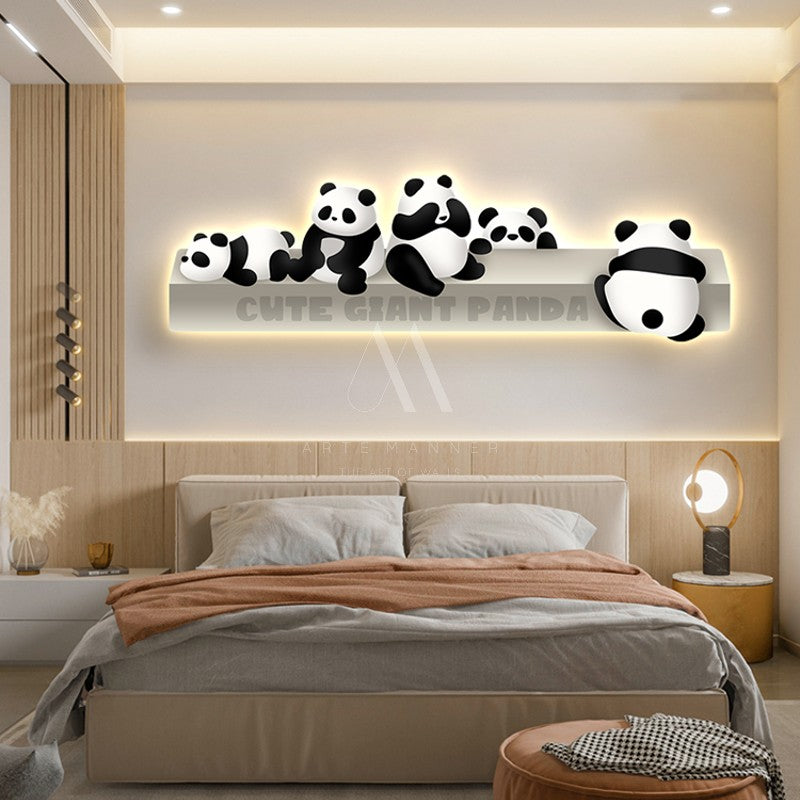 Panda Modern LED Wall Art