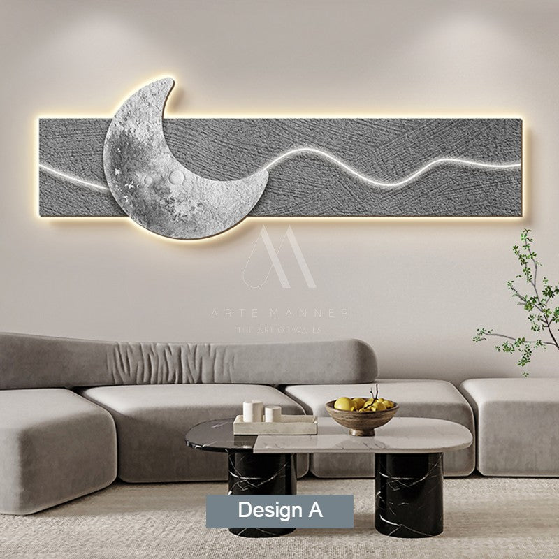 Hiding From the Stars Modern 3D LED Wall Art