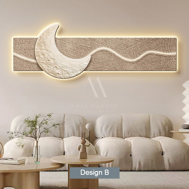 Hiding From the Stars Modern 3D LED Wall Art