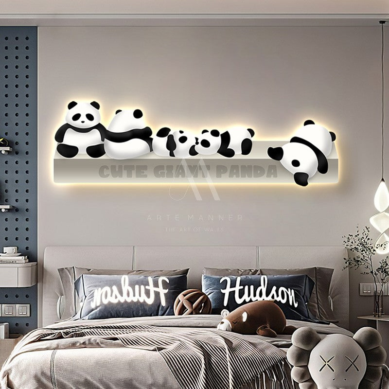 Panda Modern LED Wall Art