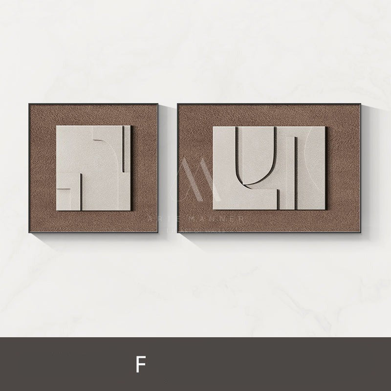 Yang Modern Abstract 3D Wall Art (Set of 2)