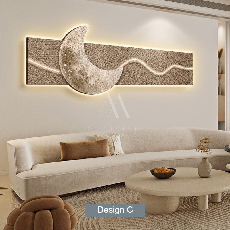 Hiding From the Stars Modern 3D LED Wall Art