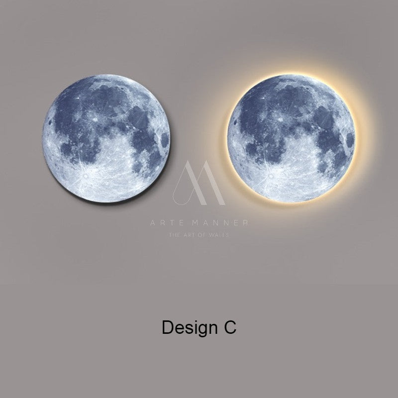 Full Moon Modern LED Wall Art