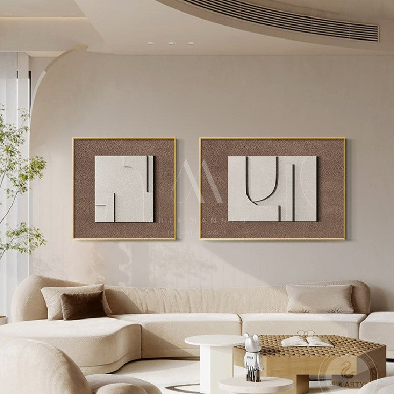 Yang Modern Abstract 3D Wall Art (Set of 2)