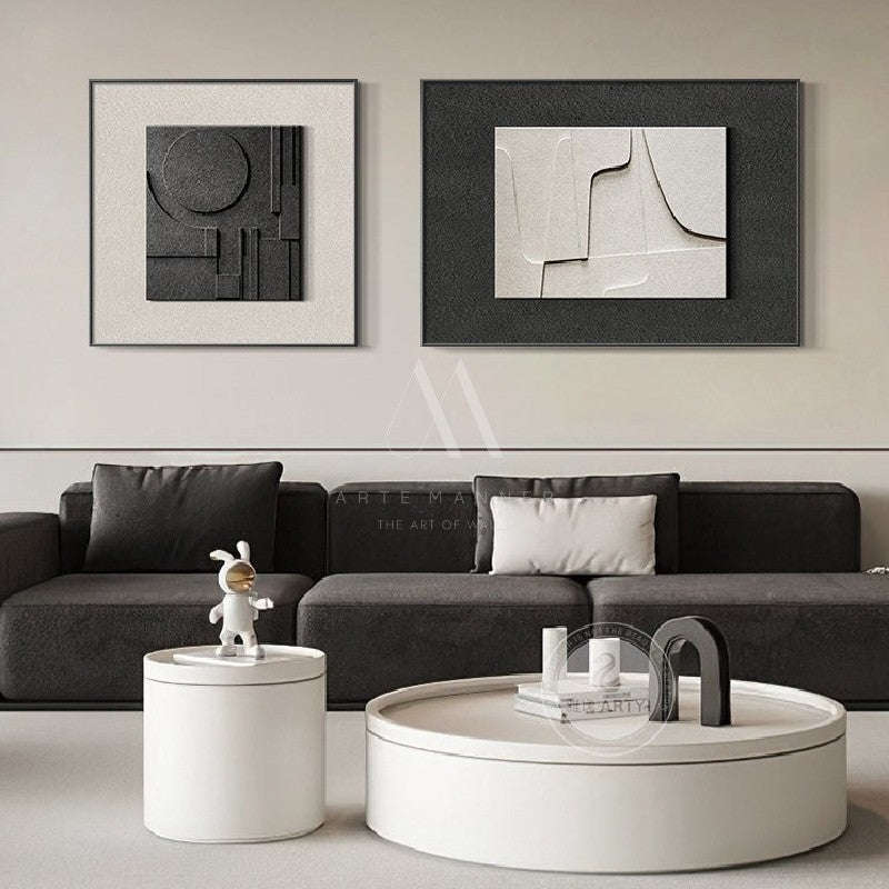 Yang Modern Abstract 3D Wall Art (Set of 2)