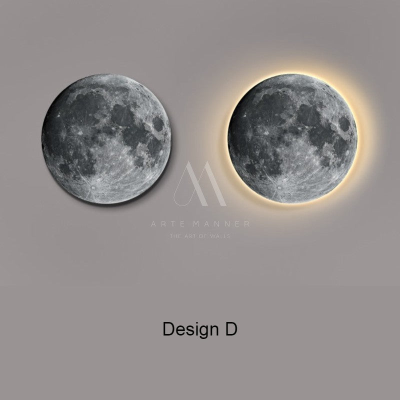 Full Moon Modern LED Wall Art