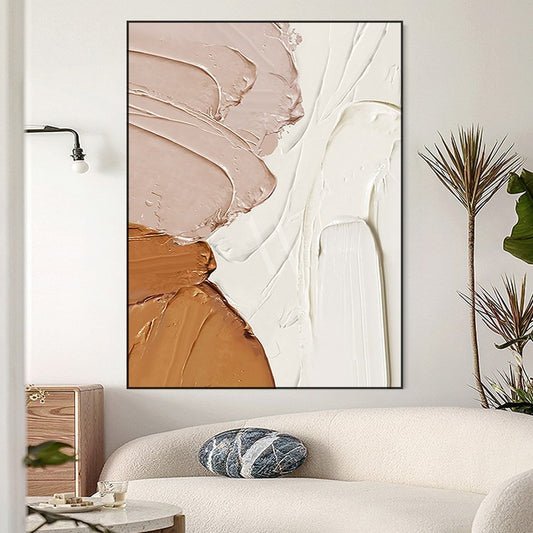 White Valentine Modern Abstract Oil Painting