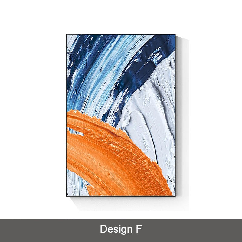 Peachy Modern Abstract Oil Painting