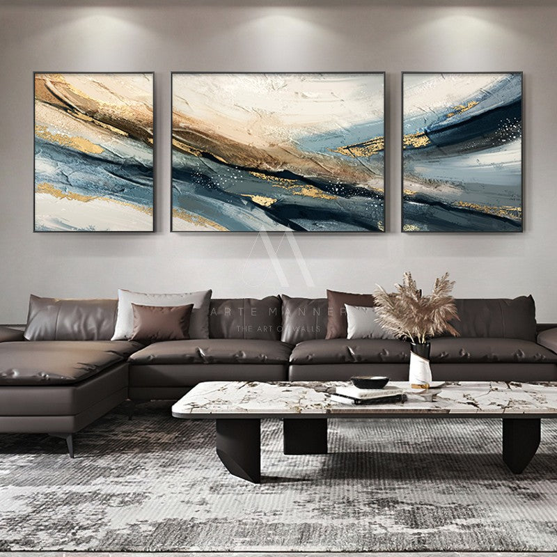 The Beauty of Oblivion Modern Abstract Wall Art (Set of 3)