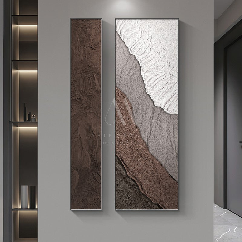 Sailing into the Hills  Modern Abstract Wall Art (Set of 2)
