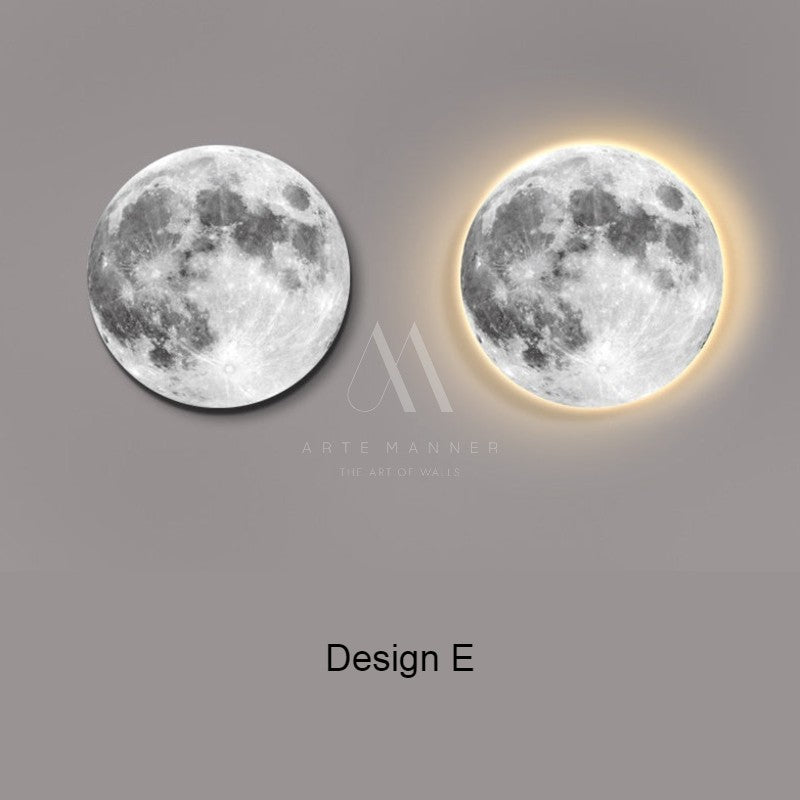 Full Moon Modern LED Wall Art