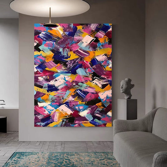 Sprightly Modern Abstract Oil Painting