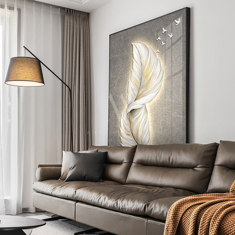 Plume Modern LED Wall Art