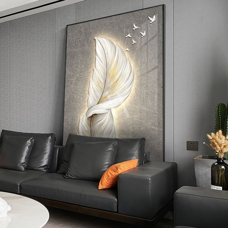 Plume Modern LED Wall Art