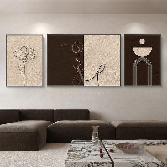 Expression Wabi Sabi Modern Wall Art (Set of 3)